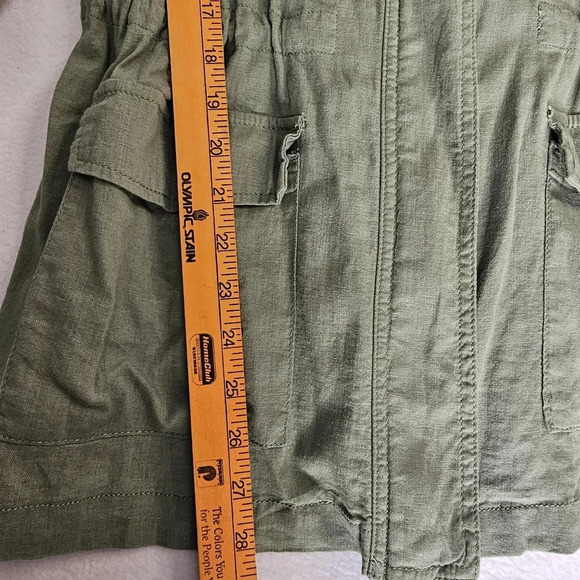 Croft & Barrow - olive green jacket with  front Zip - size XL Linen blend - Picture 5 of 11